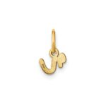 14KY Lower case Letter R Initial Charm - Image 3