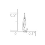 14KW Lower case Letter L Initial Charm - Image 4