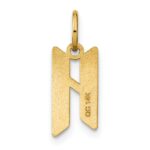 14KY Letter H Initial Pendant - Image 3