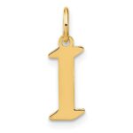 14KY Letter I Initial Pendant
