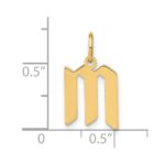 14KY Letter M Initial Pendant - Image 4