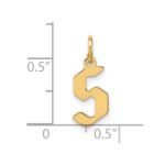 14KY Letter S Initial Pendant - Image 4