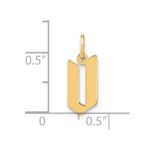 14KY Letter V Initial Pendant - Image 4