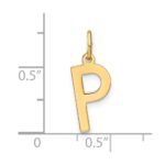 14ky Letter P Initial Pendant - Image 4