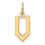 14ky Letter V Initial Pendant