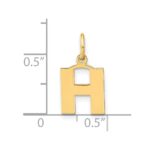 14ky Letter H Initial Pendant - Image 4