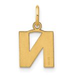 14ky Letter N Initial Pendant - Image 3