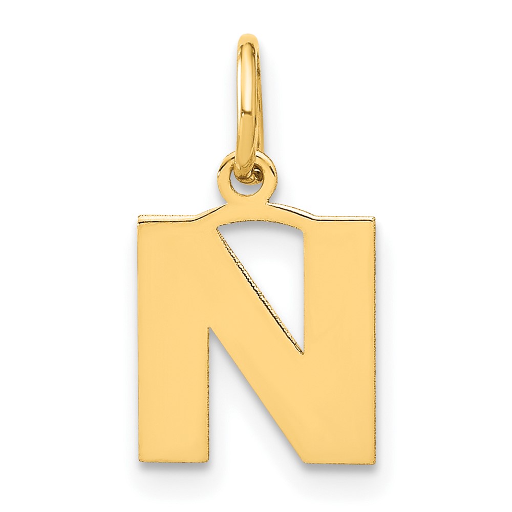 XNA1337GP_N.jpg 14ky Letter N Initial Pendant - Image 1