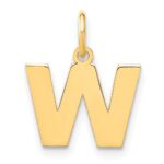 14ky Letter W Initial Pendant