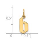 14KY Lower case Letter B Initial Pendant - Image 3