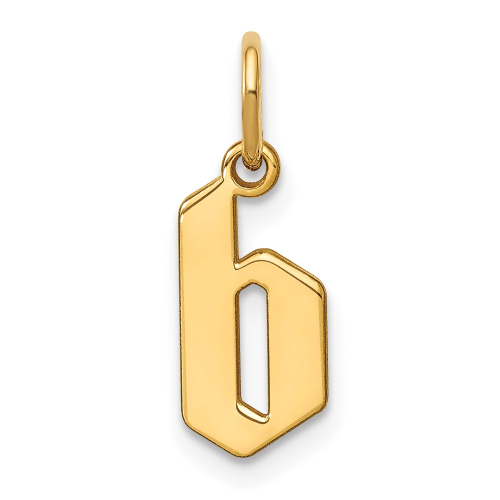 XNA1383GP_B.jpg 14KY Lower case Letter B Initial Pendant - Image 1