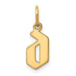 14KY Lower case Letter D Initial Pendant