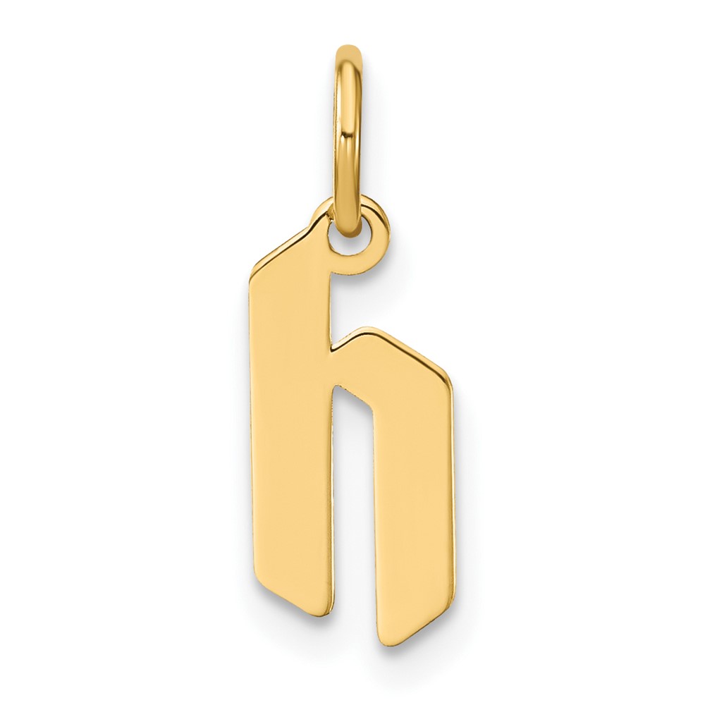 XNA1383GP_H.jpg 14ky Lowercase Letter H Initial Pendant - Image 1