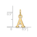 14ky Cutout Letter A Initial Pendant - Image 4