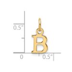 14ky Cutout Letter B Initial Pendant - Image 4