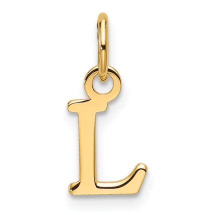 14ky Cutout Letter L Initial Pendant