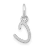 14K White Gold Uppercase Letter C Initial Charm - Image 3