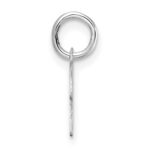 14K White Gold Uppercase Letter K Initial Charm - Image 2
