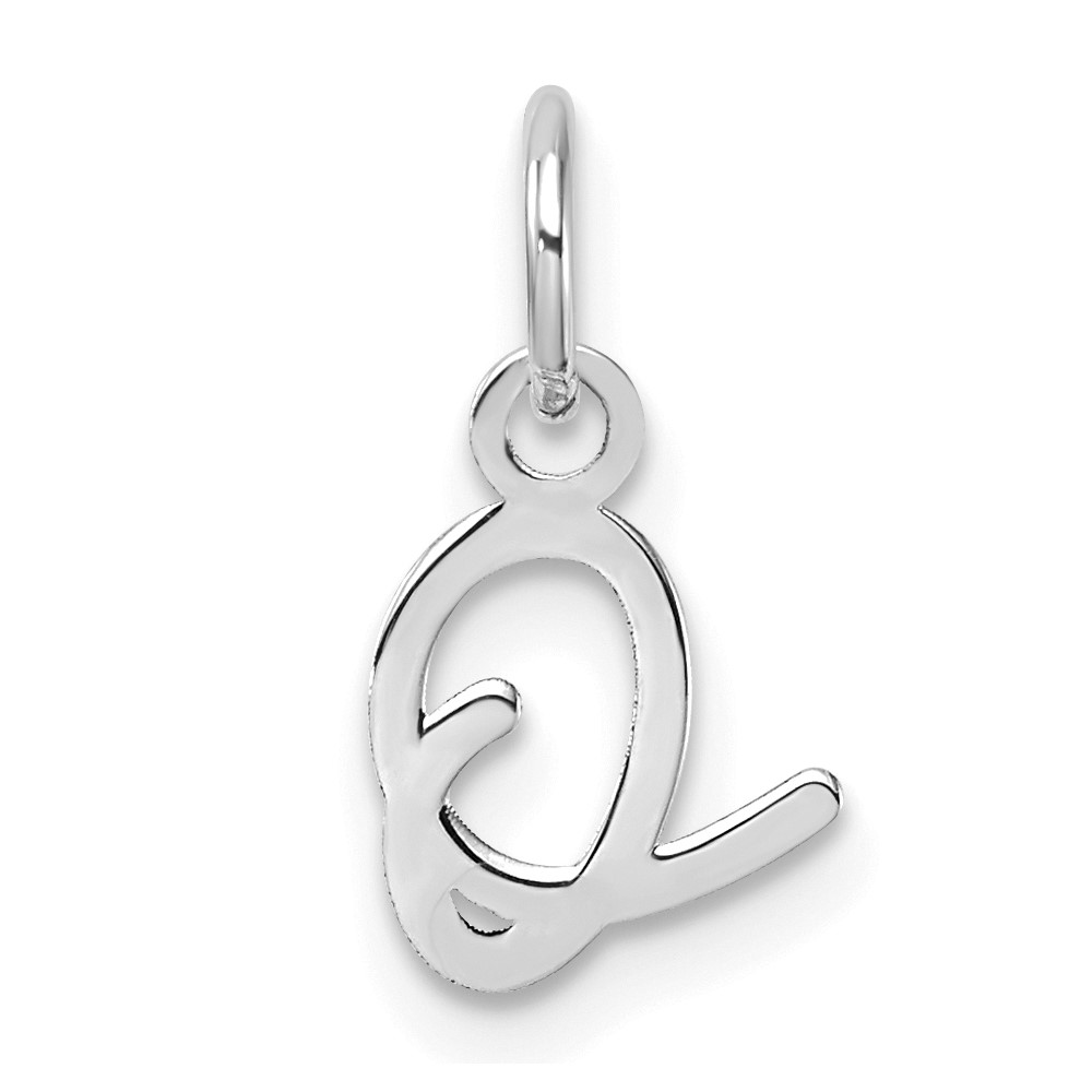 XNA1467W_O.jpg 14K White Gold Uppercase Letter O Initial Charm - Image 1