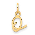 14K Uppercase Letter O Initial Charm