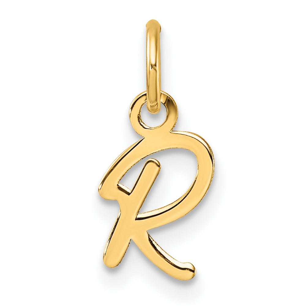 XNA1467Y_R.jpg 14K Uppercase Letter R Initial Charm - Image 1