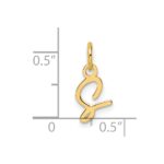 14K Uppercase Letter S Initial Charm - Image 4
