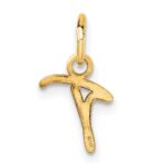 14K Uppercase Letter T Initial Charm - Image 3