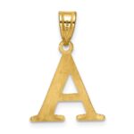 14k Yellow Gold Line Epoxy Initial Pendant - Image 3