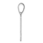 Sterling Silver/Rhodium-plated Alaska State Pendant - Image 2