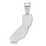 Sterling Silver/Rhodium-plated California State Pendant - Image 4