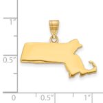 Sterling Silver/Gold-plated Massachusetts State Pendant - Image 2