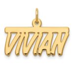14k Yellow Gold Top Bar Name Plate