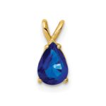14k 7x5mm Pear Sapphire Pendant