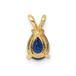 14k 7x5mm Pear Sapphire Pendant - Image 3
