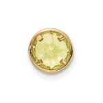 14k 6mm Round Peridot Bezel Chain Slide - Image 3