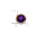 14k 7mm Round Amethyst Bezel Chain Slide - Image 4