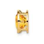 14k 7mm Round Citrine Bezel Chain Slide - Image 2