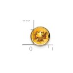 14k 7mm Round Citrine Bezel Chain Slide - Image 4