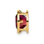 14k 7mm Round Garnet Bezel Chain Slide - Image 2