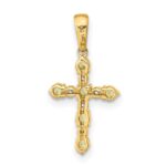 14k Peridot and Diamond Cross Pendant - Image 3