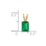 14k 7x5mm Emerald-cut Emerald Pendant - Image 2