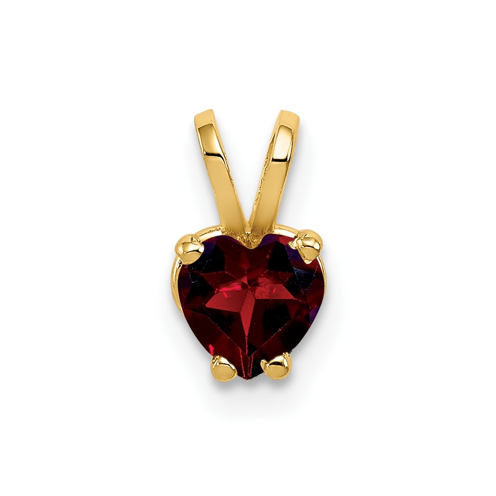 XP428GA.jpg 14k 5mm Heart Garnet Pendant - Image 1