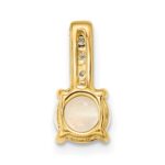 14k Round Opal and Diamond Slide Fits up to 4mm Fancy Omega Only - Image 4