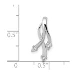 14k White Gold Complete 3-1.6mm AA Diamond Twisted Chain Slide - Image 3