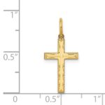 14K Laser Designed Cross Charm - Image 3
