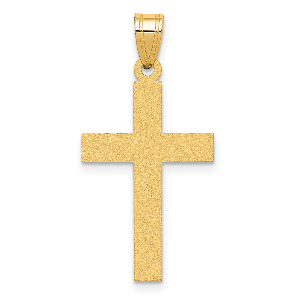 XR101.jpg 14k Sandblasted Cross Pendant - Image 1