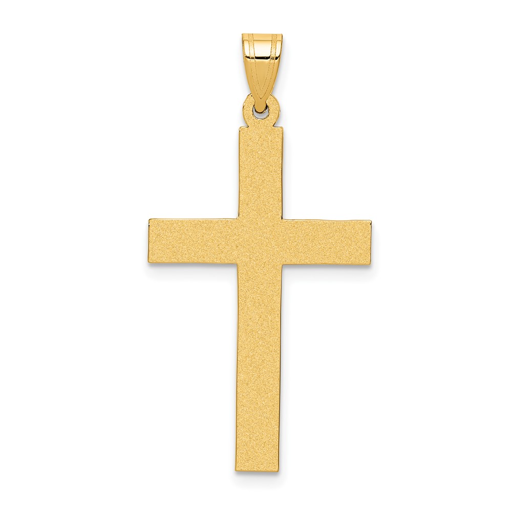 XR102.jpg 14k Sandblasted Cross Pendant - Image 1