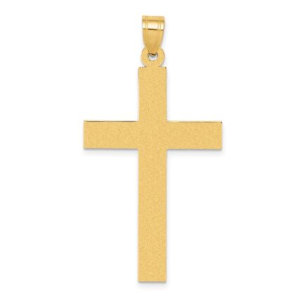 14k Sandblasted Cross Pendant