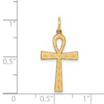 14K Laser Designed Ankh Cross Charm - Image 3