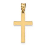 14k Florentine Satin Cross Pendant - Image 4